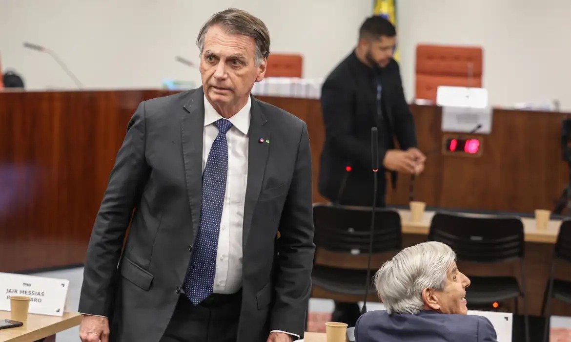 Jair Bolsonaro durante depoimento no STF – © Valter Campanato/Agência Brasil