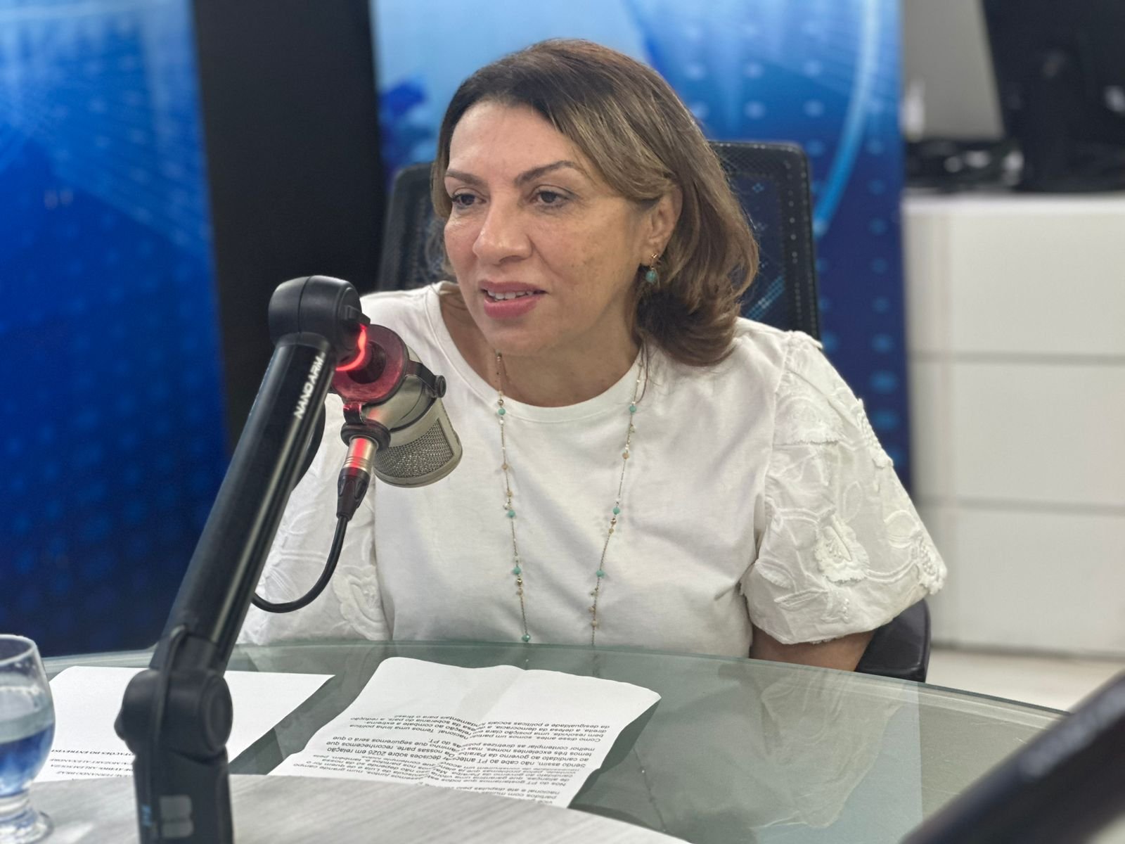 Cida Ramos, Presidente Estadual do PT. Fotos: Victor Emannuel/ Sistema Arapuan de comunicação