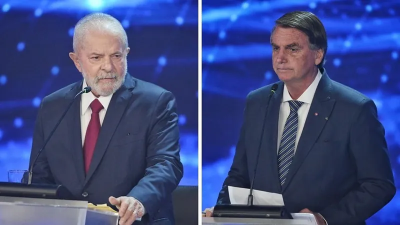 Lula e Bolsonaro. Imagem: Renato Pizzutto/Band