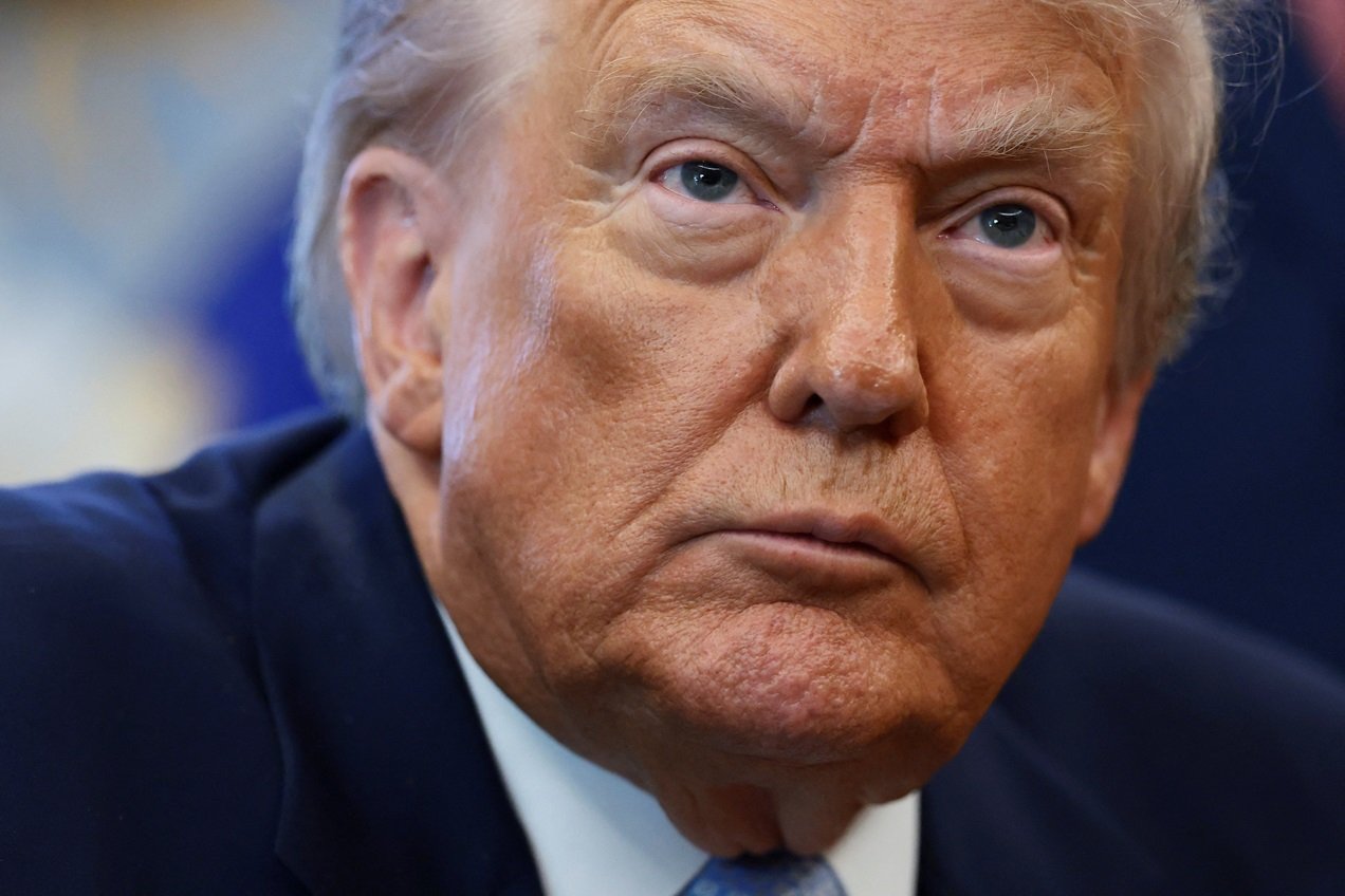 O presidente dos EUA, Donald Trump, durante reunião da Força-Tarefa da Casa Branca sobre a Copa...