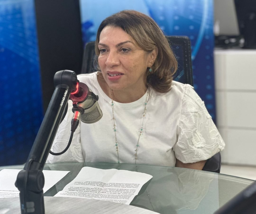 Cida Ramos, Presidente Estadual do PT. Fotos: Victor Emannuel/ Sistema Arapuan de comunicação