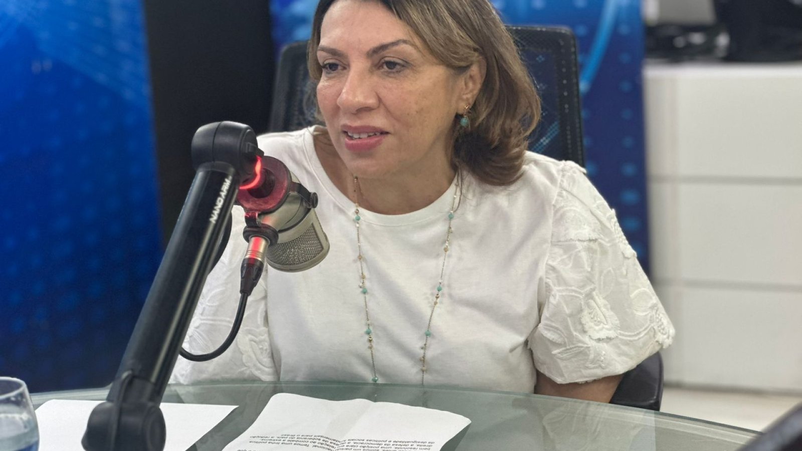 Cida Ramos, Presidente Estadual do PT. Fotos: Victor Emannuel/ Sistema Arapuan de comunicação